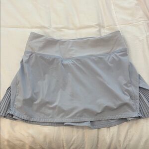 lululemon athletica Light Blue Pleated Side Mini Skirt